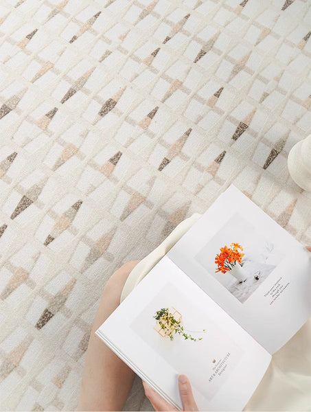 Abstract Area Rugs for Living Room, Modern Rugs under Dining Room Table, Modern Carpets for Kitchen, Geometric Contemporary Modern Rugs Next to Bed-Grace Painting Crafts