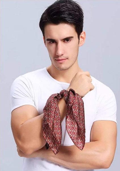 Small Silk Scarf Men, Silk Scarf For Suit, Professional Thin Silk Scarf, Mens Silk Neck Scarf, Silk Scarf For Work, Casual Silk Scarf Mens, Short Silk Scarf Business, Mens Silk Head Scarf
