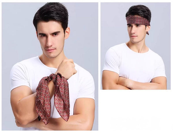Small Silk Scarf Men, Silk Scarf For Suit, Professional Thin Silk Scarf, Mens Silk Neck Scarf, Silk Scarf For Work, Casual Silk Scarf Mens, Short Silk Scarf Business, Mens Silk Head Scarf