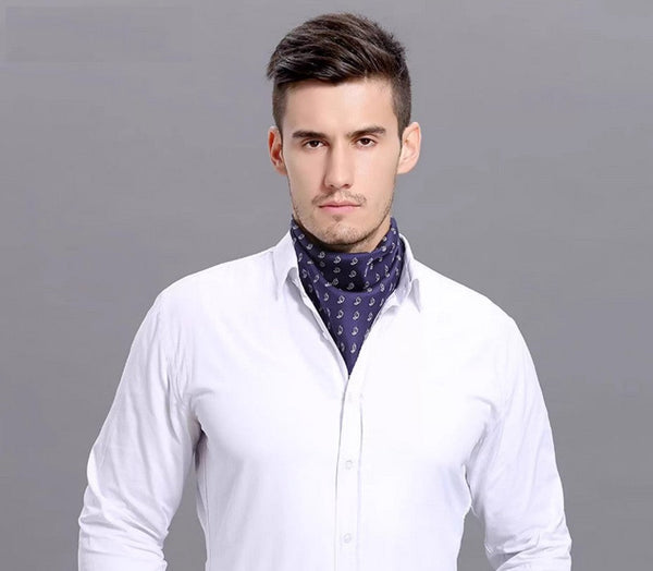 Casual Silk Scarf Mens, Short Silk Scarf Business, Mens Silk Head Scarf, Professional Thin Silk Scarf, Mens Silk Neck Scarf, Silk Scarf For Work, Small Silk Scarf Men, Silk Scarf For Suit-Grace Painting Crafts