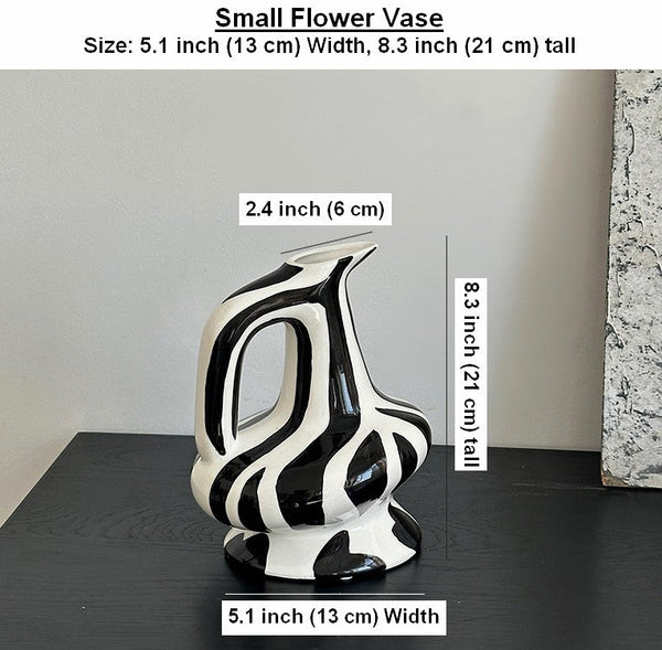 Porcelain Bud Vases, Handmade Water Holding Flower Vases, Modern Ceramic Flower Vases, Small Flower Vases on Table-Grace Painting Crafts