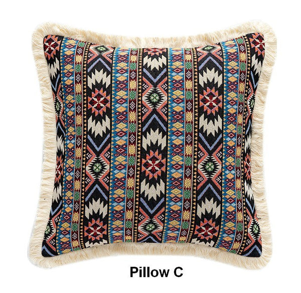 Large Bohemian Decorative Sofa Pillows for Living Room, Modern Geometric Pillows, Decorative Throw Pillows for Bedroom, Oriental Throw Pillow for Couch-Grace Painting Crafts