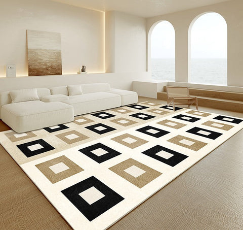 Large Modern Rugs for Living Room, Abstract Modern Area Rugs for Bedroom, Geometric Modern Rugs for Sale, Contemporary Rugs for Bathroom-Grace Painting Crafts