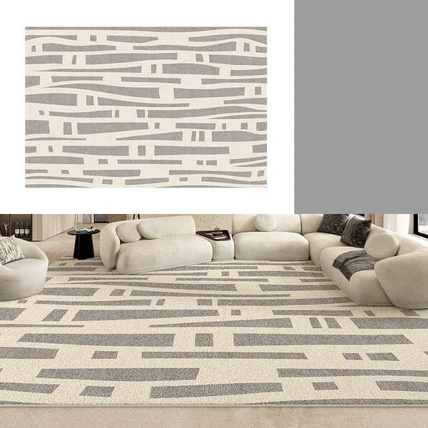Large Modern Rugs for Living Room, Gray Geometric Area Rugs for Bedroom, Contemporary Area Rugs for Dining Room-Grace Painting Crafts