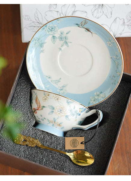 Luxury Tea Cup with Saucer, Elegant Coffee Cup, Ceramic Tea Cup Set, Porcelain Coffee Cup, Porcelain Tea cups, British Tea Cup Set, Afternoon Tea Cup with Saucer Set-Grace Painting Crafts