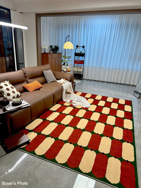 Geometric Modern Rugs, Mid Century Contemporary Rugs, Modern Living Room Rug Ideas, Colorful Area Rugs for Dining Room-Grace Painting Crafts