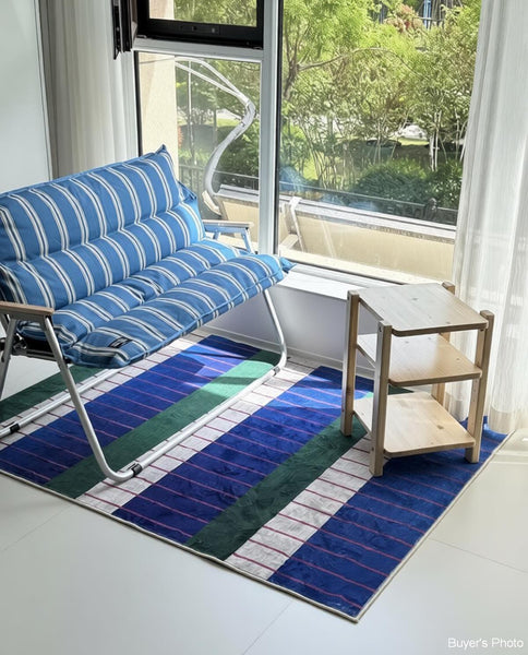 Living Room Rug Ideas, Mid Century Modern Rugs, Bedroom Modern Floor Carpet, Blue Modern Rug Designs, Contemporary Modern Rugs for Dining Room-Grace Painting Crafts