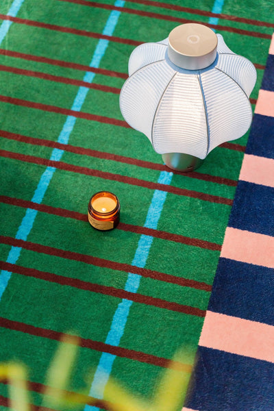 Modern Rugs for Living Room, Geometric Area Rugs, Green Mid Century Contemporary Rugs, Colorful Area Rugs for Bedroom-Grace Painting Crafts