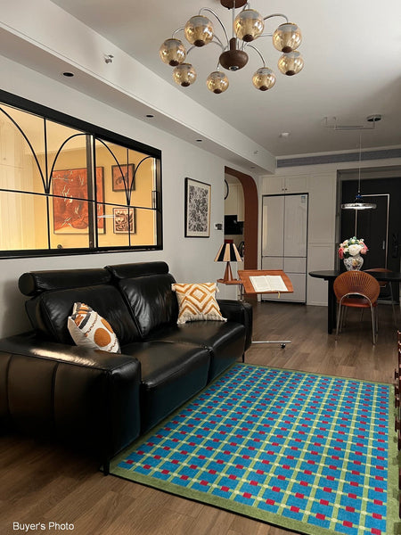 Contemporary Modern Rugs for Living Room, Mid Century Modern Rugs, Colorful Absract Rugs for Bedroom, Minimalist Geometric Rugs for Living Room-Grace Painting Crafts