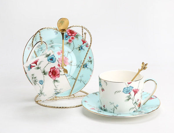 Elegant Coffee Cup, Porcelain Tea cups, British Tea Cup Set, Vintage Tea Cup Set, Afternoon Tea Cup with Saucer Set, Porcelain Coffee Cups, Coffee Cup in Gift Box-Grace Painting Crafts