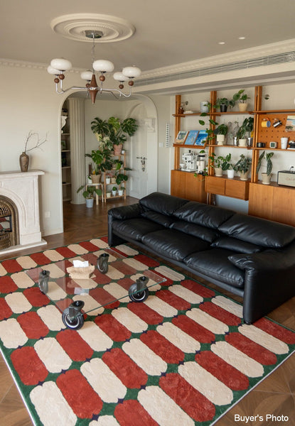 Geometric Modern Rugs, Mid Century Contemporary Rugs, Modern Living Room Rug Ideas, Colorful Area Rugs for Dining Room-Grace Painting Crafts