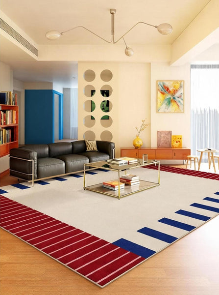Geometric Modern Rugs, Modern Carpets under Coffee Table, Colorful Modern Rugs for Bedroom, Contemporary Modern Rugs for Living Room-Grace Painting Crafts