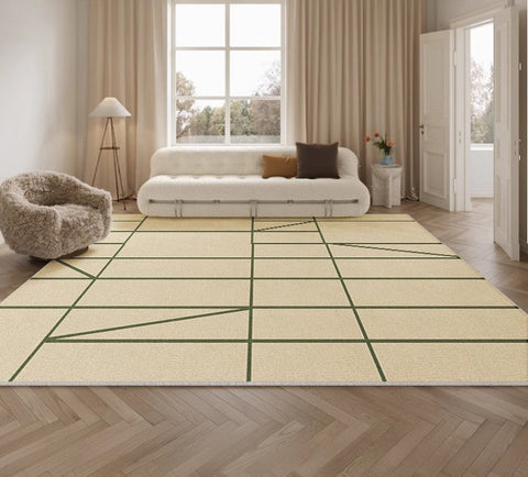 Modern Rugs for Living Room, Geometric Area Rugs under Coffee Table, Contemporary Modern Rugs for Dining Room, Large Modern Rugs for Bedroom-Grace Painting Crafts