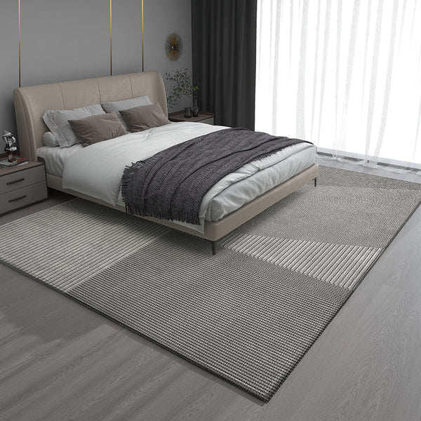 Modern Rug Placement Ideas for Bedroom, Contemporary Modern Rugs for Living Room, Geometric Modern Rugs for Sale, Gray Rugs for Dining Room-Grace Painting Crafts