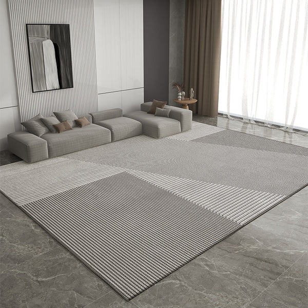 Modern Rug Placement Ideas for Bedroom, Contemporary Modern Rugs for Living Room, Geometric Modern Rugs for Sale, Gray Rugs for Dining Room-Grace Painting Crafts