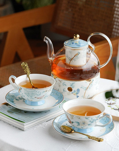 Porcelain Coffee Cup, Ceramic Tea Cup Set, Luxury Tea Cup with Saucer, Elegant Coffee Cup, Porcelain Tea cups, British Tea Cup Set, Afternoon Tea Cup with Saucer Set-Grace Painting Crafts