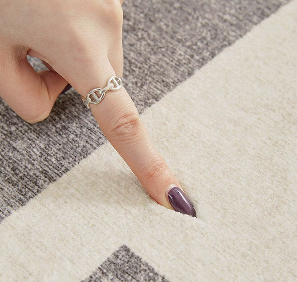 Geometric Modern Rugs for Living Room, Gray Modern Rugs for Bedroom, Contemporary Area Rugs for Dining Room-Grace Painting Crafts