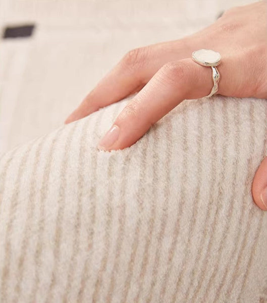 Bedroom Circular Modern Rugs, Mid Century Modern Rugs under Chairs, Geometric Round Rugs for Dining Room, Contemporary Modern Rugs-Grace Painting Crafts