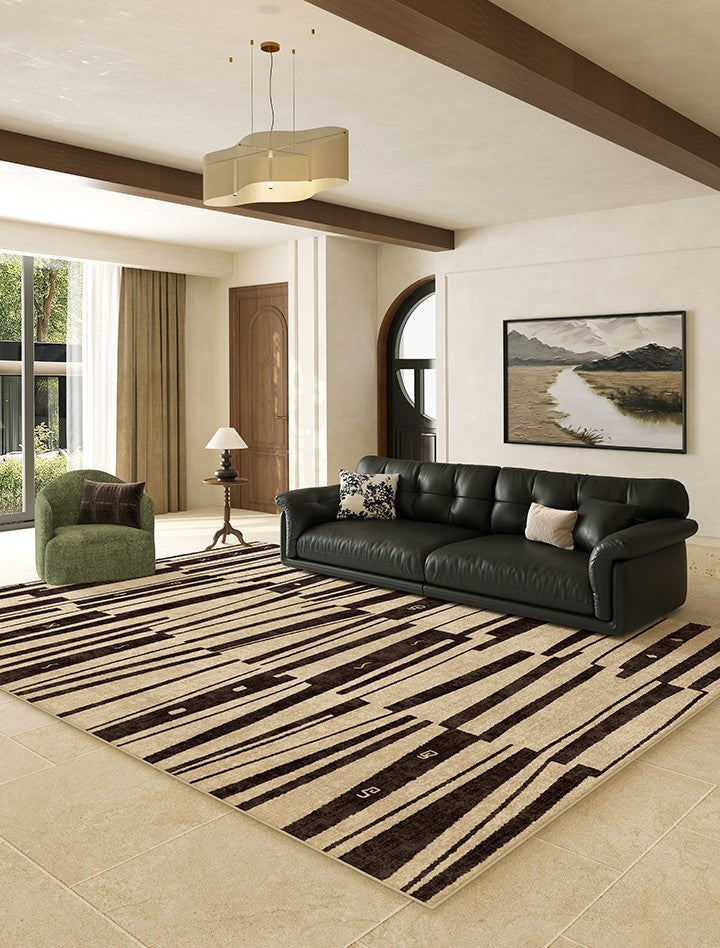 Contemporary Abstract Rugs Next to Bed, Modern Rugs under Dining Room Table, Geometric Modern Carpets for Office, Large Modern Rugs for Living Room-Grace Painting Crafts