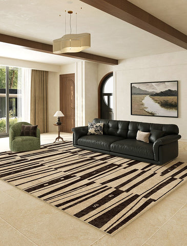 Contemporary Abstract Rugs Next to Bed, Modern Rugs under Dining Room Table, Geometric Modern Carpets for Office, Large Modern Rugs for Living Room-Grace Painting Crafts