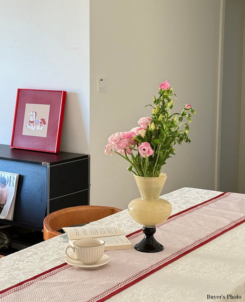 Unique Decorative Glass Vase, Centerpiece Contemporary Vases on Table, Mid Century Glass Vases, Handmade Modern Vases for Living Room, Modern Glass Vase for Flowers-Grace Painting Crafts
