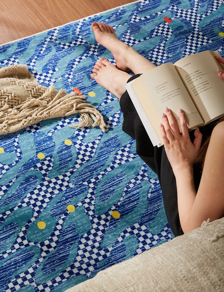 Abstract Area Rugs for Living Room, Contemporary Modern Rugs Next to Bed, Modern Carpets for Office, Geometric Modern Rugs under Dining Room Table-Grace Painting Crafts