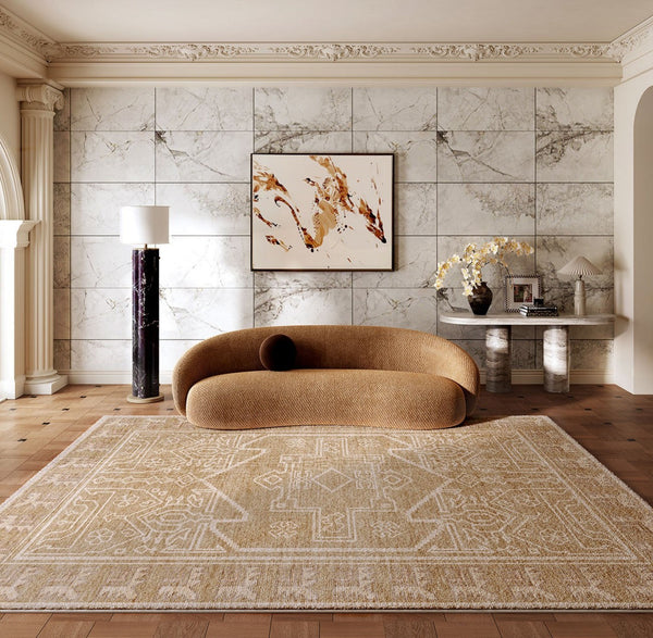 Large Modern Rugs under Dining Room Table, Contemporary Abstract Rugs Next to Bed, Geometric Modern Carpets for Office, Vintage Soft Turkish Rug for Living Room-Grace Painting Crafts