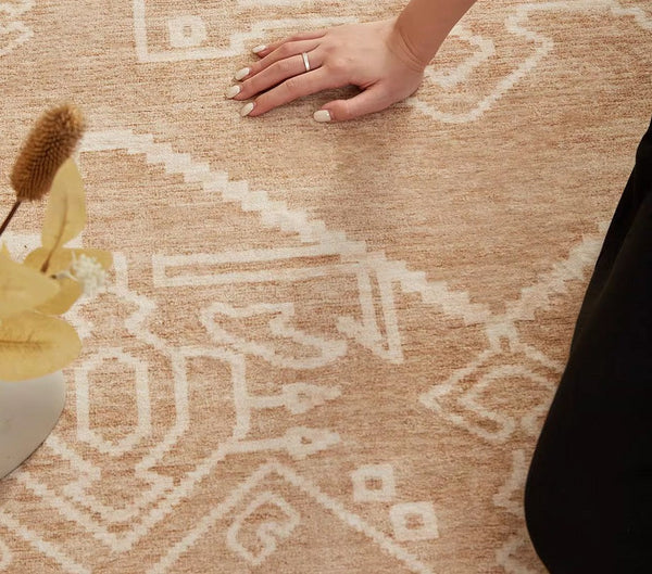 Large Modern Rugs under Dining Room Table, Contemporary Abstract Rugs Next to Bed, Geometric Modern Carpets for Office, Vintage Soft Turkish Rug for Living Room-Grace Painting Crafts