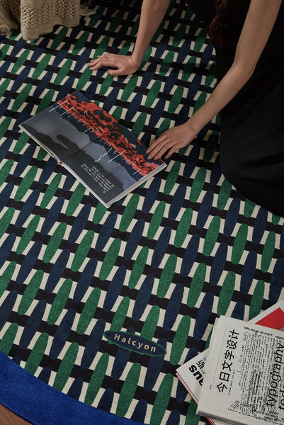 Abstract Contemporary Round Rugs under Chairs, Mid Century Circular Rugs for Bedroom, Modern Rugs for Dining Room, Geometric Modern Rugs for Living Room-Grace Painting Crafts