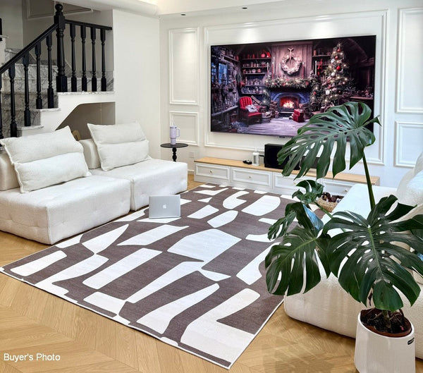 Abstract Contemporary Rugs for Bedroom, Modern Rugs under Sofa, Dining Room Floor Rugs, Modern Rug Ideas for Living Room-Grace Painting Crafts