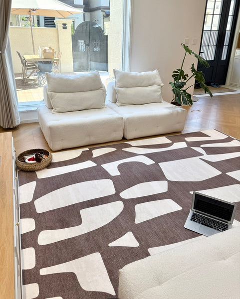 Abstract Contemporary Rugs for Bedroom, Modern Rugs under Sofa, Dining Room Floor Rugs, Modern Rug Ideas for Living Room-Grace Painting Crafts