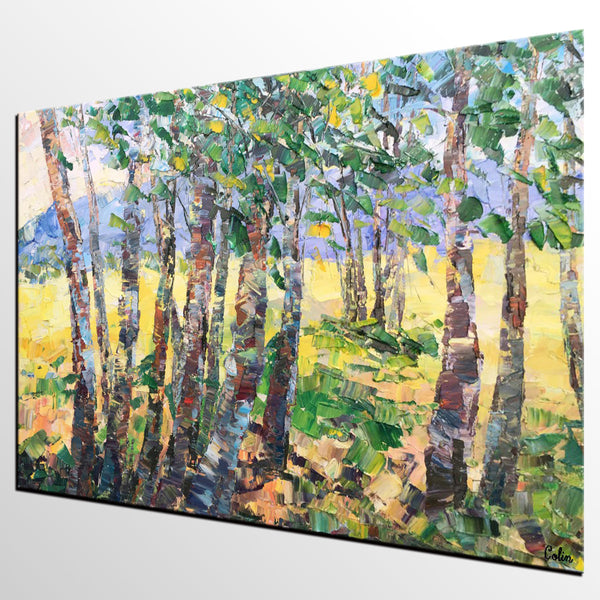 Landscape Painting, Large Canvas Painting, Bedroom Wall Art, Canvas Art, Wall Art, Original Artwork, Abstract Painting, Modern Art, Tree Painting-Grace Painting Crafts