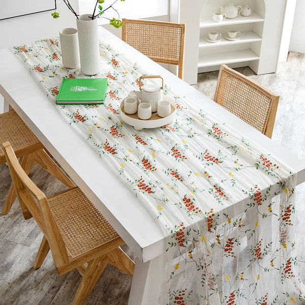 Spring Flower Rectangular Tablecloth for Oval Table, Extra Large Lace Tablecloths, Lace Embroidered Table Covers, Rectangular Table Covers for Coffee Table-Grace Painting Crafts