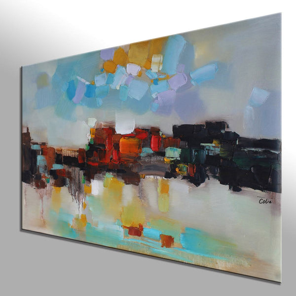 Abstract Oil Painting, Custom Abstract Artwork on Canvas, Abstract Painting for Living Room, Canvas Painting for Sale-Grace Painting Crafts
