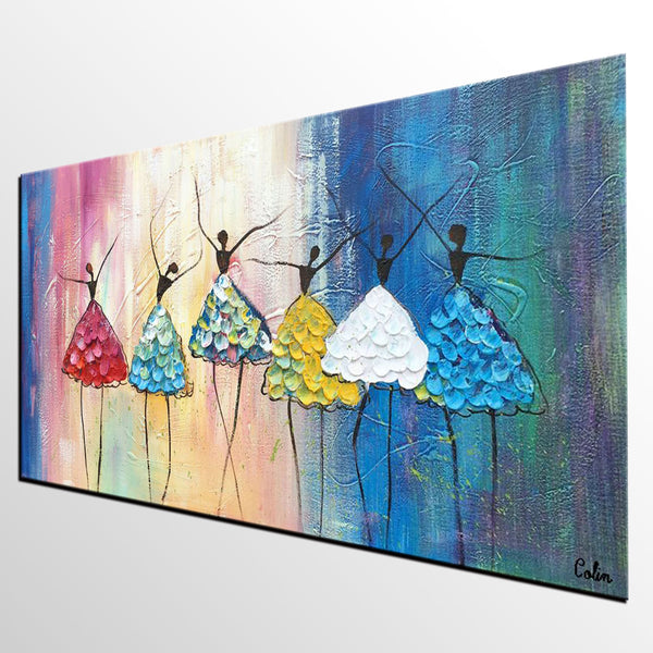 Abstract Wall Art Paintings, Ballet Dancer Painting, Modern Paintings, Paintings for Living Room, Dancing Painting, Custom Abstract Painting for Sale-Grace Painting Crafts