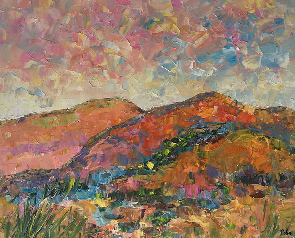 Custom Landscape Oil Painting, Original Artwork, Autumn Mountain Painting, Canvas Painting-Grace Painting Crafts