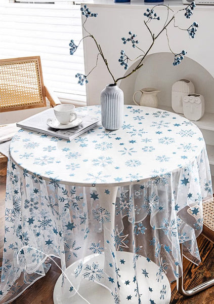 Extra Large Rectangular Tablecloth for Oval Table, Lace Embroidered Table Covers, Rectangular Table Covers for Coffee Table, Oversized Modern Lace Tablecloths-Grace Painting Crafts