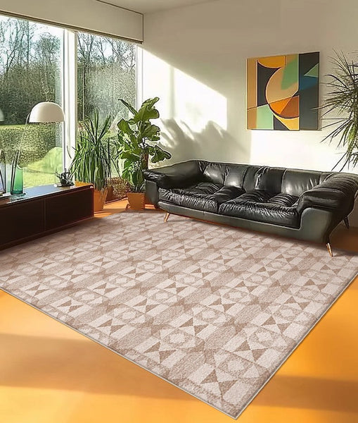 Contemporary Abstract Rugs under Dining Room Table, Large Modern Rugs for Living Room, Mid Century Modern Rugs for Bedroom-Grace Painting Crafts
