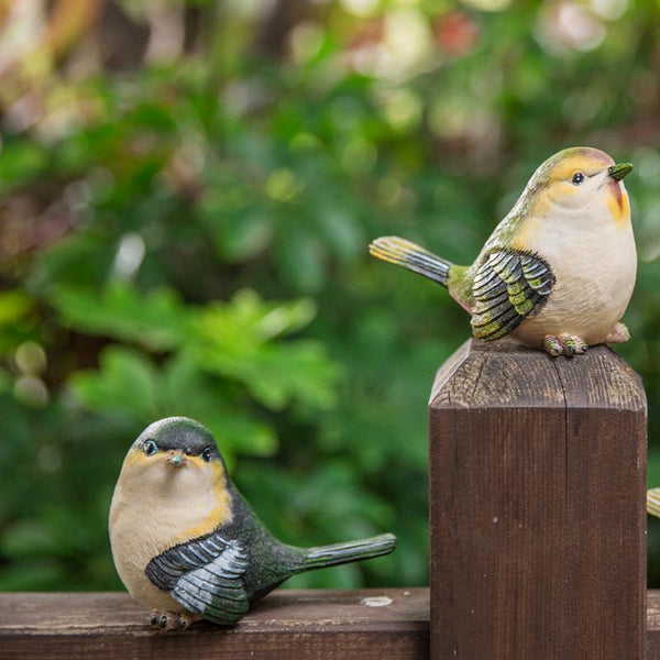 Singing Birds in the Garden, Animal Resin Statue for Garden Ornament, Lovely Birds Statues, Outdoor Decoration Ideas, Garden Ideas-Grace Painting Crafts