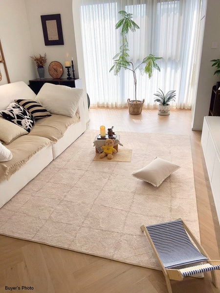 Geometric Contemporary Modern Rugs Next to Bed, Modern Rugs under Dining Room Table, Abstract Area Rugs for Living Room-Grace Painting Crafts