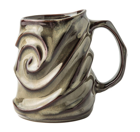 Brown Ceramic Coffee Mug, Stoneware Coffee Mugs, Large Capacity Coffee Cups, Large Handmade Pottery Coffee Mug-Grace Painting Crafts