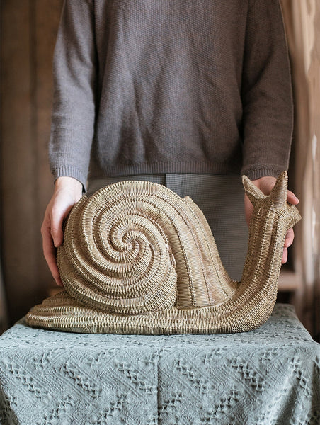 Cute Snail Statues, Garden Animal Statues, Snail Flowerpot for Garden Decoration, Unique Modern Garden Sculptures, Creative Villa Outdoor Gardening Ideas-Grace Painting Crafts
