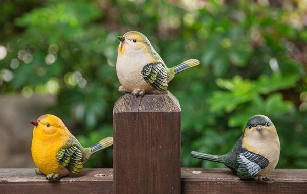 Singing Birds in the Garden, Animal Resin Statue for Garden Ornament, Lovely Birds Statues, Outdoor Decoration Ideas, Garden Ideas-Grace Painting Crafts