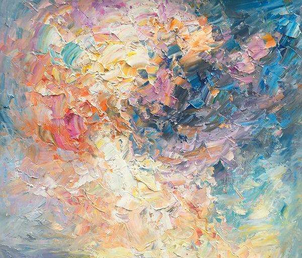 Abstract Landscape Painting, Heavy Texture Wall Art Paintings, Custom Original Paintings on Canvas, Cityscape Painting-Grace Painting Crafts