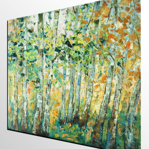 Landscape Painting, Autumn Tree Painting, Original Wall Art, Custom Large Canvas Art, Original Artwork, Canvas Oil Painting