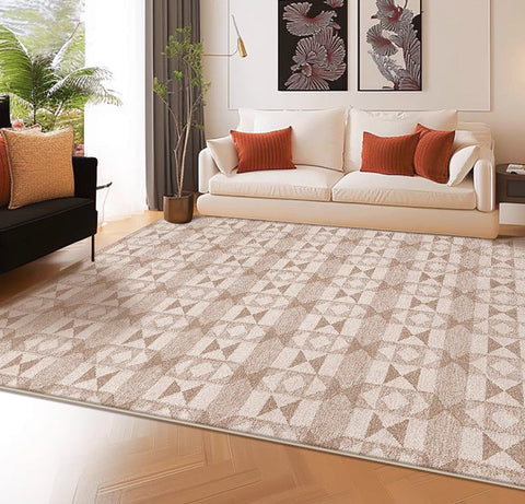 Contemporary Abstract Rugs under Dining Room Table, Large Modern Rugs for Living Room, Mid Century Modern Rugs for Bedroom-Grace Painting Crafts