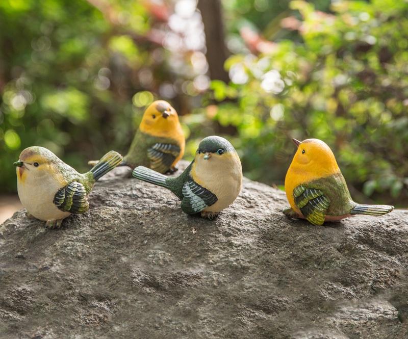 Singing Birds in the Garden, Animal Resin Statue for Garden Ornament, Lovely Birds Statues, Outdoor Decoration Ideas, Garden Ideas-Grace Painting Crafts