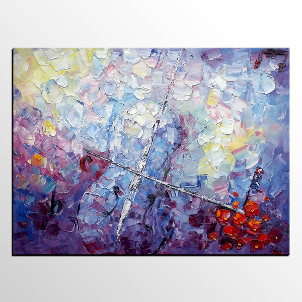 Abstract Art Painting, Modern Wall Art Paintings, Simple Modern Art, Custom Abstract Art Painting, Violin Painting-Grace Painting Crafts