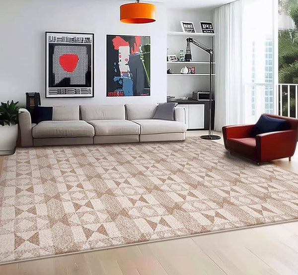 Contemporary Abstract Rugs under Dining Room Table, Large Modern Rugs for Living Room, Mid Century Modern Rugs for Bedroom-Grace Painting Crafts