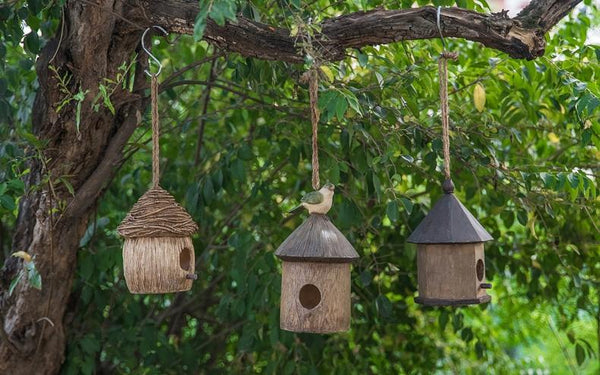 Resin Bird Nest for Garden Ornament, Bird House in the Garden, Lovely Birds House, Outdoor Decoration Ideas, Garden Ideas-Grace Painting Crafts